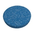 thumbnail image 1 of Bingfone Blue Star Print Padded Round Bar Stool Cover Cushion with Elastic Fabric Round Chair Seat - Blue Star Print, 1 of 7