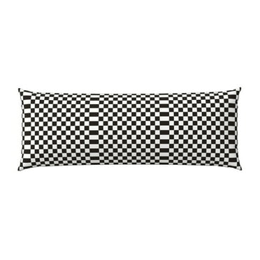 Bingfone Body Pillow Cover Long Pillow Case With Zipper Decorative Bedding Pillowcase 20"X54" Soft Cushion Pillow Case For Bedroom-Black And White Checkerboard
