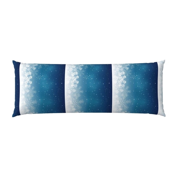 Bingfone Body Pillow Cover Long Pillow Case With Zipper Decorative Bedding Pillowcase 20"X54" Soft Cushion Pillow Case For Bedroom-Christmas Snowflakes