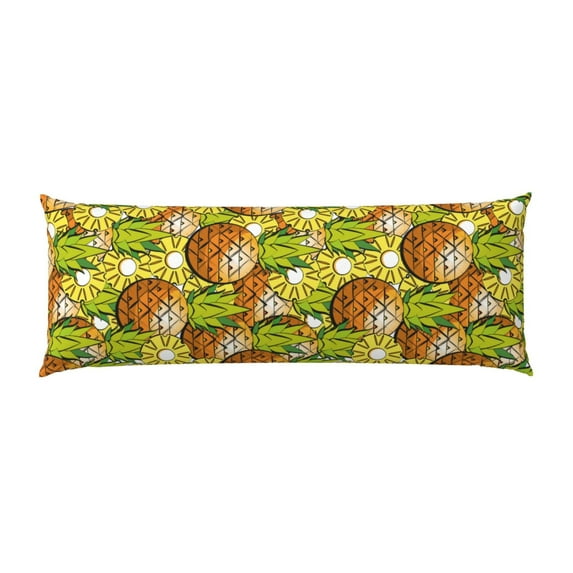 Bingfone Body Pillow Cover Long Pillow Case With Zipper Decorative Bedding Pillowcase 20"X54" Soft Cushion Pillow Case For Bedroom-Tropical Summer Fruit