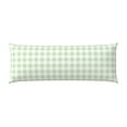 thumbnail image 1 of Bingfone Body Pillow Cover Long Pillow Case With Zipper Decorative Bedding Pillowcase 20"X54" Soft Cushion Pillow Case For Bedroom (without pillow core)-Green Checkboard, 1 of 8