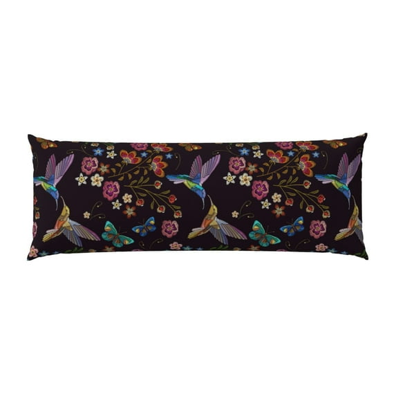 Bingfone Body Pillow Cover Long Pillow Case With Zipper Decorative Bedding Pillowcase 20"X54" Soft Cushion Pillow Case For Bedroom-Humming Bird