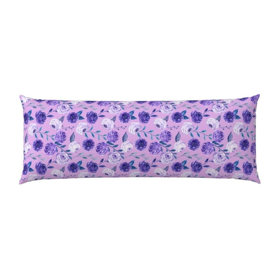 Bingfone Body Pillow Cover Long Pillow Case With Zipper Decorative Bedding Pillowcase 20"X54" Soft Cushion Pillow Case For Bedroom-Violet