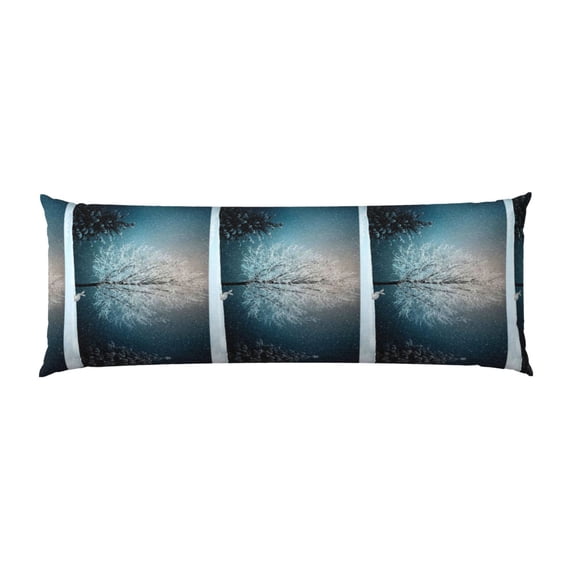 Bingfone Body Pillow Cover Long Pillow Case With Zipper Decorative Bedding Pillowcase 20"X54" Soft Cushion Pillow Case For Bedroom-Winter Rabbit