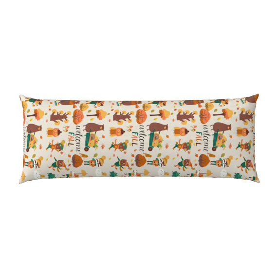 Bingfone Body Pillow Cover Long Pillow Case With Zipper Decorative Bedding Pillowcase 20"X54" Soft Cushion Pillow Case For Bedroom-Autumn In The Forest
