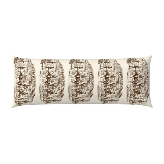 Bingfone Body Pillow Cover Long Pillow Case With Zipper Decorative Bedding Pillowcase 20"X54" Soft Cushion Pillow Case For Bedroom-Western Desert Cowboys2