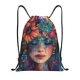 thumbnail image 1 of Bingfone Bohemian Colorful Flower Woman Drawstrings Backpacks Bags for Men Women Gym Drawstrings Bag-Medium, 1 of 8