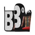 thumbnail image 1 of Bingfone Books1 Print Oven Mitts Pot Holders Set 2 PCS for Kitchen for Cooking Grilling Baking BBQ Pot Holders Cook Essentials, 1 of 7
