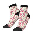 thumbnail image 1 of Bingfone Bow With Sugar Skull Design Patterned Men's Women's Casual Cotton Socks, 1 of 5