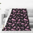 thumbnail image 1 of Bingfone Breast Cancer Awareness (2) Print Flannel Fleece Blanket Throw Blanket For Bed,Sofa,Couch,Travel,Camping(60"X50"), 1 of 9