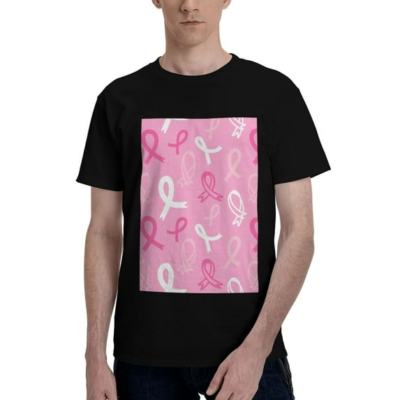 Bingfone Breast Cancer Awareness (3) Men'S Loose Fit Short-Sleeve Pocket T-Shirt