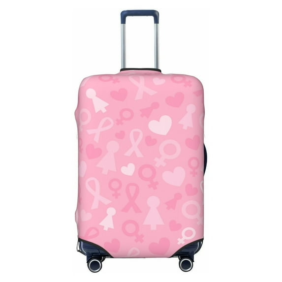 Bingfone Breast Cancer Awareness Luggage Cover Washable Suitcase Cover Protector Anti-Scratch Suitcase Cover Fits 18-32 Inch Luggage (without luggage)