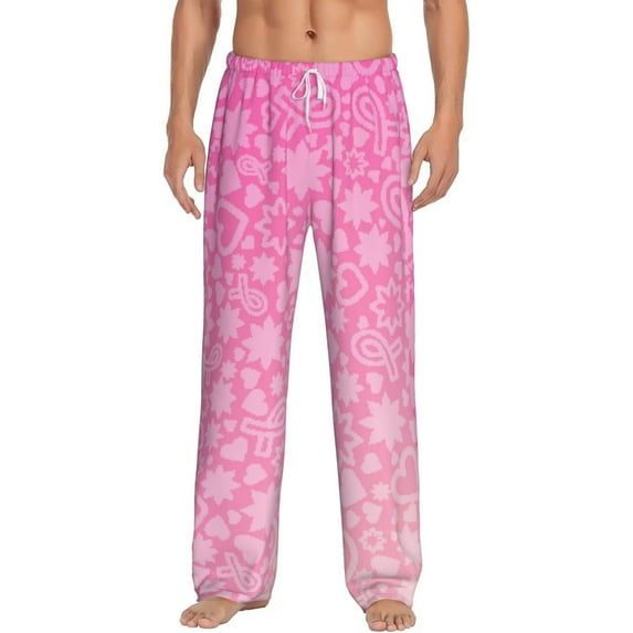 Bingfone Breast Cancer Pink Ribbons Awareness Mens All Over Print Sleep Pajama Pants-Xx-Large