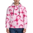 thumbnail image 1 of Bingfone Breast Cancer Ribbons Awareness Men'S Drawstring Hoodie Long Sleeve Pocket Sweatshirts-3x-Large, 1 of 9