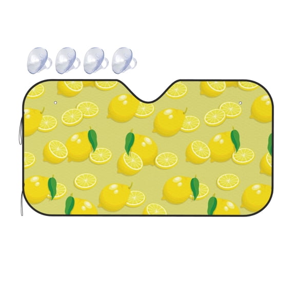 Bingfone Bright Lemons Car Windshield Sun Shade Protector Keep Your Vehicle Cool Sun Shield Visor Cover Foldable For Car Truck Suv-Medium