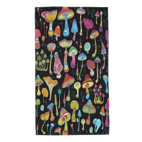 Bingfone Bright Mushrooms Ultra Absorbent & Soft Hand Towels For Bath, Hand, Face, Gym And Spa-27.5x16in