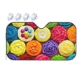 thumbnail image 1 of Bingfone Brightly Colored Cupcakes Car Windshield Sunshade,Sun Foldable Sun Shield Sun Visor For Car - Small, 1 of 8