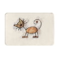 thumbnail image 1 of Bingfone Brown Cat Cartoon Door Mat 16"X24" Front Entrance Non-Slip Low Profile Washable For Entryway, 1 of 9