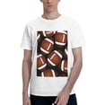 thumbnail image 1 of Bingfone Brown Football On Black Men'S Loose Fit Short-Sleeve Pocket T-Shirt, 1 of 7