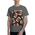 thumbnail image 1 of Bingfone Brown Football On Black Men'S Loose Fit Short-Sleeve Pocket T-Shirt, 1 of 7