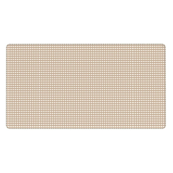 Bingfone Brown Gingham Large Gaming Mouse Pad,Extended Desk Mousepad With Stitched Edges,Non-Slip Base,Water Resist Keyboard Pad For Gamer, Office & Home, 29.5 X 16 In