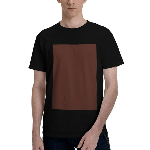 Bingfone Brown Men'S Loose Fit Short-Sleeve Pocket T-Shirt