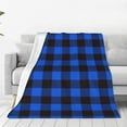 thumbnail image 1 of Bingfone Buffalo Plaid Blue Black Print Flannel Fleece Blanket Throw Blanket For Bed,Sofa,Couch,Travel,Camping(40"X30"), 1 of 9