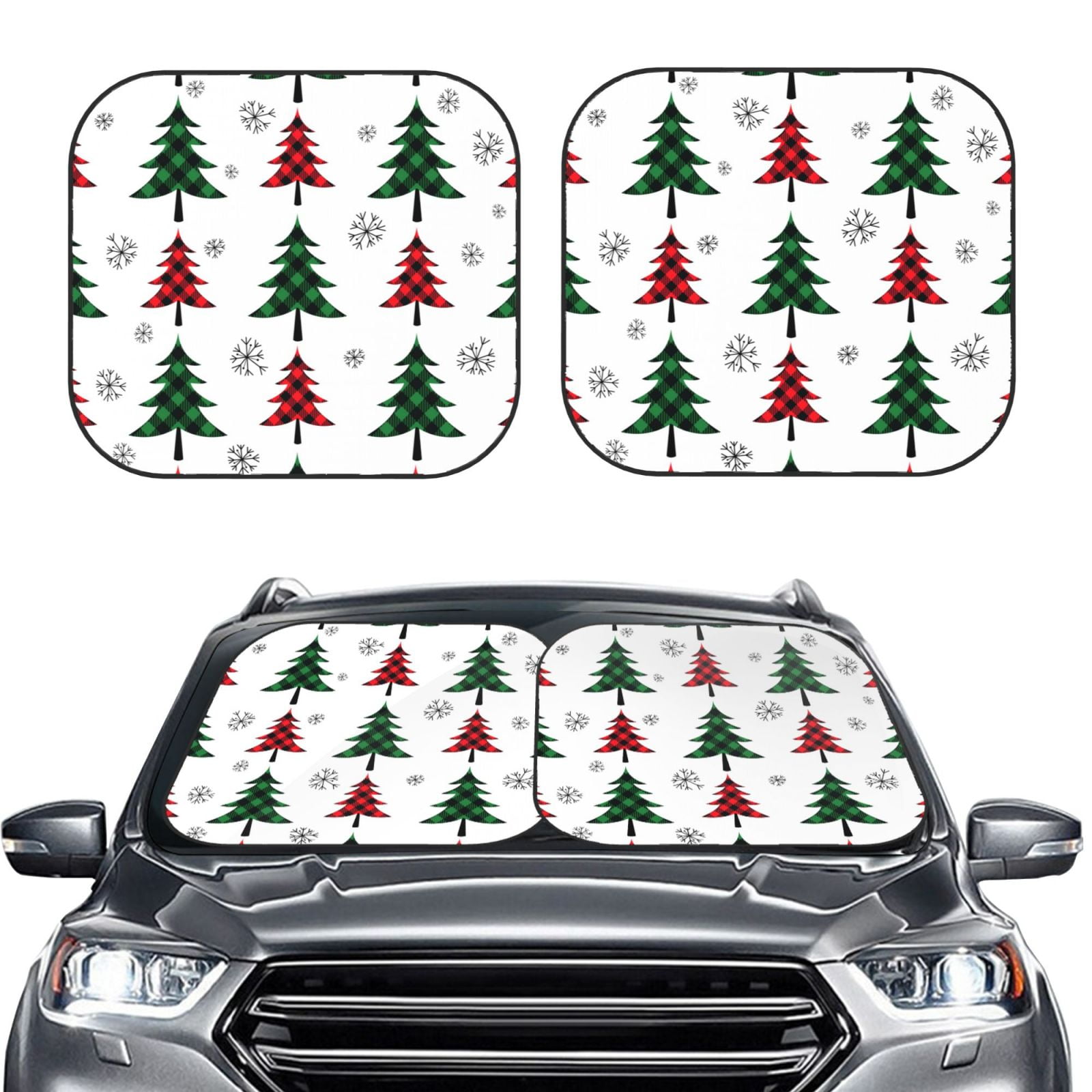 Fairisle Gift Christmas Pattern Print Car Sun Shade
