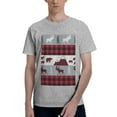 thumbnail image 1 of Bingfone Buffalo Plaid Forest Men'S Loose Fit Short-Sleeve Pocket T-Shirt, 1 of 7