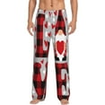 thumbnail image 1 of Bingfone Buffalo Plaid Love And Gnome Mens All Over Print Sleep Pajama Pants-Medium, 1 of 9