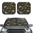 thumbnail image 1 of Bingfone Bumblebee Windshield Sun Shade 2-Piece Foldable Car Front Window Sunshade For Most Sedans Suv Truck - Auto Sun Blocker Visor Protector Blocks Max Uv Rays - Large, 1 of 7