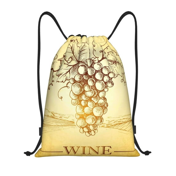 Bingfone Bunch Of Grapes Drawstrings Backpacks Bags For Men Women Gym Drawstrings Bag