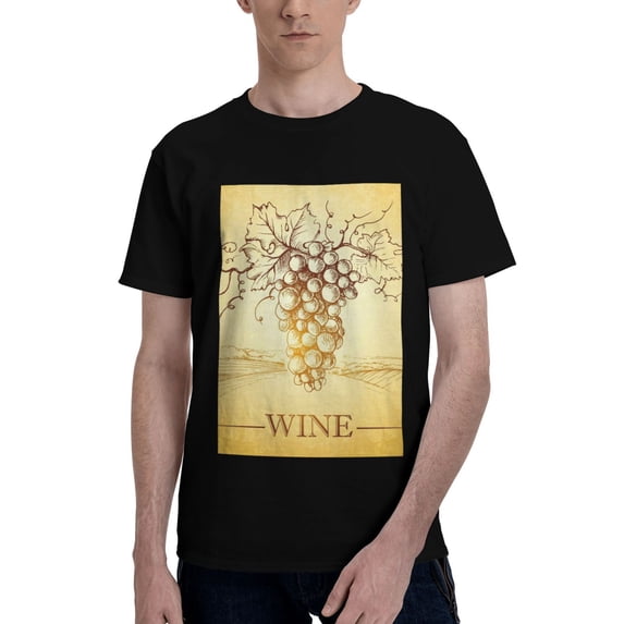 Bingfone Bunch Of Grapes Men'S Loose Fit Short-Sleeve Pocket T-Shirt