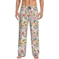 thumbnail image 1 of Bingfone Bunny Floral Mens All Over Print Sleep Pajama Pants-Medium, 1 of 5