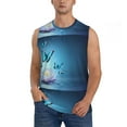 thumbnail image 1 of Bingfone Butterflies And Waterlily In Water Pattern Men's Tank Tops Workout Sleeveless Tee Shirts Running Beach Tanks for Men-Medium, 1 of 8