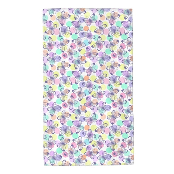 Bingfone Butterflies On Polka Dots Ultra Absorbent & Soft Hand Towels For Bath, Hand, Face, Gym And Spa-27.5x16in