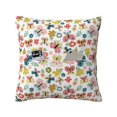 Bingfone Butterfly Flowers Linen Throw Pillow Covers Cushion Case