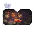 thumbnail image 1 of Bingfone Butterfly Sitting On A Flower Car Windshield Sun Shade Protector Keep Your Vehicle Cool Sun Shield Visor Cover Foldable For Car Truck Suv-Small, 1 of 1