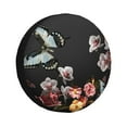 thumbnail image 1 of Bingfone Butterfly With Fowers Spare Tire Cover Weatherproof Universal Wheel Protectors For Rv Camper Travel Trailer Suv Truck-14 Inch, 1 of 9