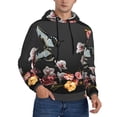 thumbnail image 1 of Bingfone Butterfly with Fowers Men's Drawstring Hoodie Long Sleeve Pocket Sweatshirts-Small, 1 of 6