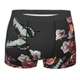 thumbnail image 1 of Bingfone Butterfly with Fowers Men's Underwear - Casual Stretch Boxer Briefs-Small, 1 of 9