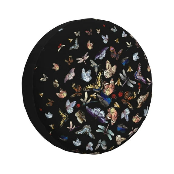 Bingfone Butterfly1 Spare Tire Cover Weatherproof Universal Wheel Protectors For Rv Camper Travel Trailer Suv Truck 14 Inch