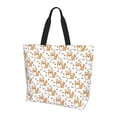 thumbnail image 1 of Bingfone Canvas Tote Bag For Women With Inner Pocket Aesthetic Cute Shopping Tote Bags Reusable Grocery Bags-Corgi With Hearts, 1 of 9
