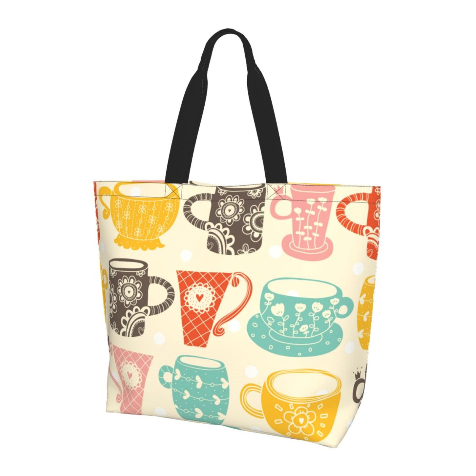 Bingfone Canvas Tote Bag For Women With Inner Pocket Aesthetic Cute ...