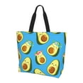 thumbnail image 1 of Bingfone Canvas Tote Bag for Women with Inner Pocket Aesthetic Cute Shopping Tote Bags Reusable Grocery Bags-Flowers Avocado, 1 of 9