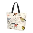 thumbnail image 1 of Bingfone Canvas Tote Bag for Women with Inner Pocket Aesthetic Cute Shopping Tote Bags Reusable Grocery Bags-Little Birds, 1 of 9