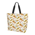 thumbnail image 1 of Bingfone Canvas Tote Bag for Women with Inner Pocket Aesthetic Cute Shopping Tote Bags Reusable Grocery Bags- Pizza Slices, 1 of 1