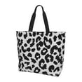 thumbnail image 1 of Bingfone Canvas Tote Bag for Women with Inner Pocket Aesthetic Cute Shopping Tote Bags Reusable Grocery Bags-Similar To Leopard Print, 1 of 9