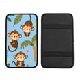 thumbnail image 1 of Bingfone Car Four-Season Universal Armrest Box Mat,Car Armrest Seat Cover Center Console Mat-Monkeys Swinging from Palms, 1 of 7