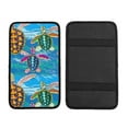 thumbnail image 1 of Bingfone Car Four-Season Universal Armrest Box Mat,Car Armrest Seat Cover Soft Leather Waterproof Armrest Cover Center Console Mat-Little Sea Turtles, 1 of 7